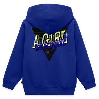 L’avortement est un avortement de santé faible féminin - Sweat Premium à capuche zippé enfant bio - bleu roi - Dos - AI Model Kid Male (0cm)