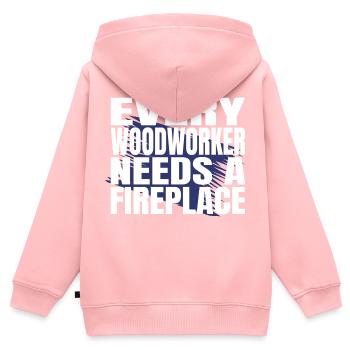 mason men a carpenters prayer tshirts forestry - Kinder Premium Organic Zip Hoodie - Rosa - Hinten - AI Model Kid Female (0cm)