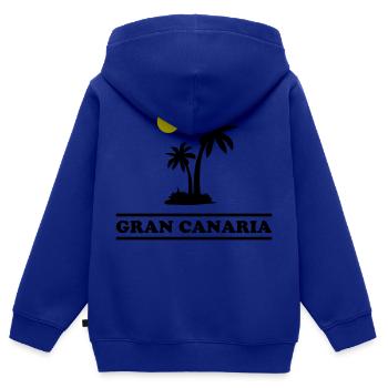 Gran Canaria - Kinder Premium Organic Zip Hoodie - Royalblau - Hinten - AI Model Kid Male (0cm)