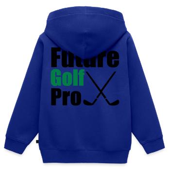 Golf - Kinder Premium Organic Zip Hoodie - Royalblau - Hinten - AI Model Kid Male (0cm)
