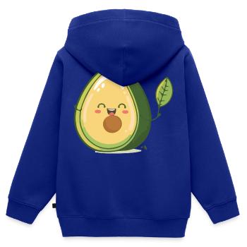 Die leckere Avocado - Kinder Premium Organic Zip Hoodie - Royalblau - Hinten - AI Model Kid Male (0cm)