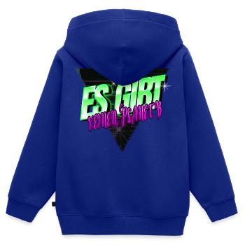 veganismus statement gesundes essen witzig - Kinder Premium Organic Zip Hoodie - Royalblau - Hinten - AI Model Kid Male (0cm)