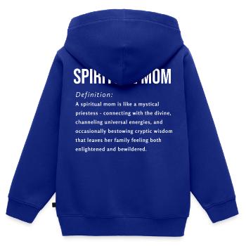 Spirituelle Mama Spruch Englisch - Kinder Premium Organic Zip Hoodie - Royalblau - Hinten - AI Model Kid Male (0cm)
