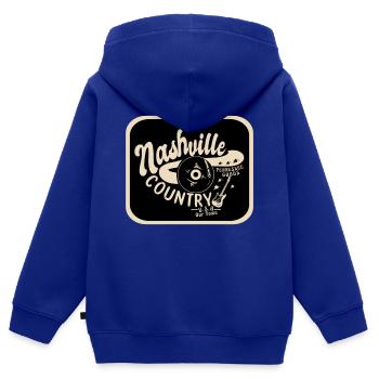 Nashville Vacation Destination Icon - Kids Premium Organic Zip-up Hoodie - royal blue - Back - AI Model Kid Male (0cm)