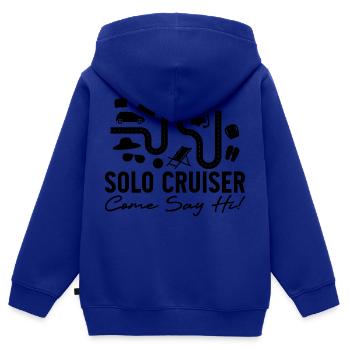 Solo Cruiser Come Say Hi 3 - Kids Premium Organic Zip-up Hoodie - royal blue - Back - AI Model Kid Male (0cm)