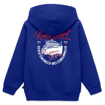 Cruise – AIDA Ocean Lover - Kids Premium Organic Zip-up Hoodie - royal blue - Back - AI Model Kid Male (0cm)