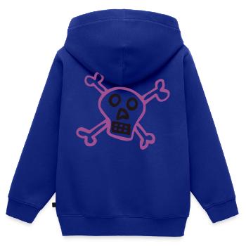 pirat - Kinder Premium Organic Zip Hoodie - Royalblau - Hinten - AI Model Kid Male (0cm)