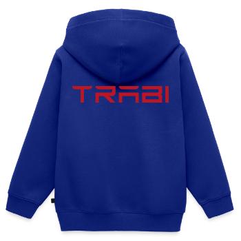 TRABI - lustig - Nostalgie - Kinder Premium Organic Zip Hoodie - Royalblau - Hinten - AI Model Kid Male (0cm)