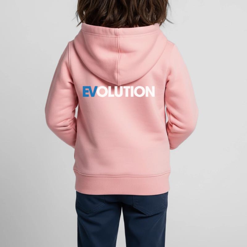 Elektrisch - E Auto - Evolution - Spruch Kinder Premium Organic Zip Hoodie