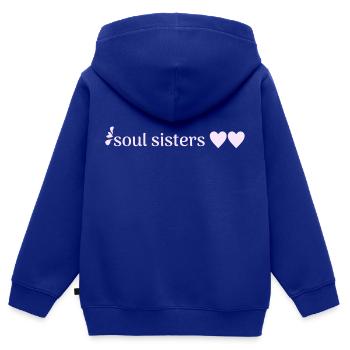 freunde - Kinder Premium Organic Zip Hoodie - Royalblau - Hinten - AI Model Kid Male (0cm)