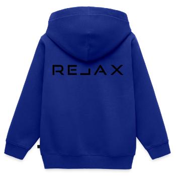 Graphique Relax - Sweat Premium à capuche zippé enfant bio - bleu roi - Dos - AI Model Kid Male (0cm)