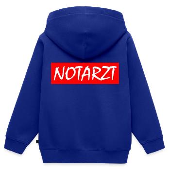 Notarzt - Kinder Premium Organic Zip Hoodie - Royalblau - Hinten - AI Model Kid Male (0cm)
