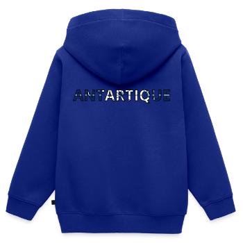 Flagge der Antarktis - Kinder Premium Organic Zip Hoodie - Royalblau - Hinten - AI Model Kid Male (0cm)