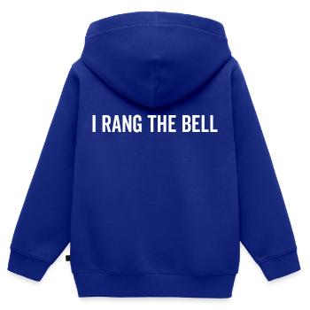 Ich habe die Glocke geläutet - Kinder Premium Organic Zip Hoodie - Royalblau - Hinten - AI Model Kid Male (0cm)