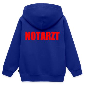 Notarzt - Kinder Premium Organic Zip Hoodie - Royalblau - Hinten - AI Model Kid Male (0cm)