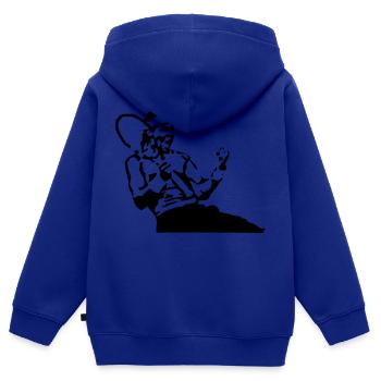 tennis - Kinder Premium Organic Zip Hoodie - Royalblau - Hinten - AI Model Kid Male (0cm)