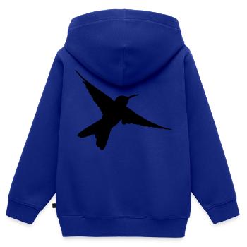 Bird - Sweat Premium à capuche zippé enfant bio - bleu roi - Dos - AI Model Kid Male (0cm)