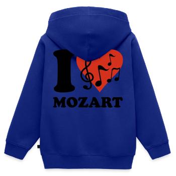 I love Mozart - Kinder Premium Organic Zip Hoodie - Royalblau - Hinten - AI Model Kid Male (0cm)