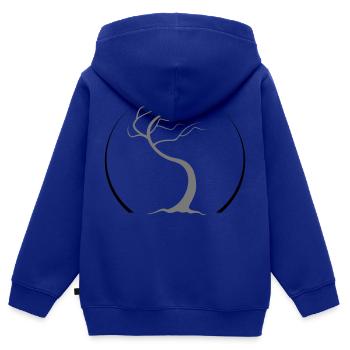 tao zen Baum - Kinder Premium Organic Zip Hoodie - Royalblau - Hinten - AI Model Kid Male (0cm)