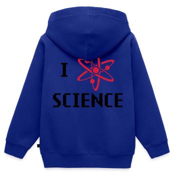 i heart science - Kinder Premium Organic Zip Hoodie - Royalblau - Hinten - AI Model Kid Male (0cm)