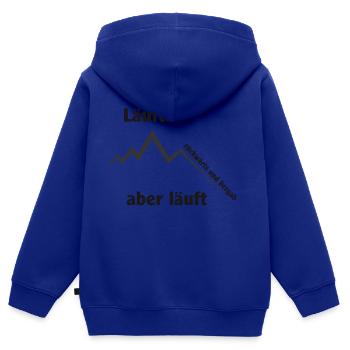 Aktien Trading T-Shirt - Kinder Premium Organic Zip Hoodie - Royalblau - Hinten - AI Model Kid Male (0cm)
