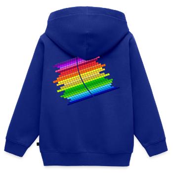 RainBow Equalizer - Kinder Premium Organic Zip Hoodie - Royalblau - Hinten - AI Model Kid Male (0cm)