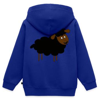 Schwarzes Schaf - Kinder Premium Organic Zip Hoodie - Royalblau - Hinten - AI Model Kid Male (0cm)