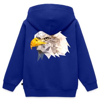 Weißkopfseeadler Seeadler American Eagle Adler - Kinder Premium Organic Zip Hoodie - Royalblau - Hinten - AI Model Kid Male (0cm)