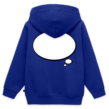 sprechblase - Kinder Premium Organic Zip Hoodie - Royalblau - Hinten - AI Model Kid Male (0cm)