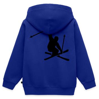 Ski - Kinder Premium Organic Zip Hoodie - Royalblau - Hinten - AI Model Kid Male (0cm)