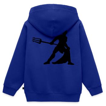 gladiator - Kinder Premium Organic Zip Hoodie - Royalblau - Hinten - AI Model Kid Male (0cm)