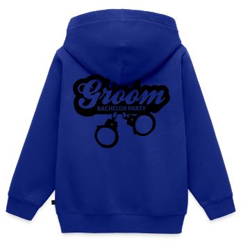 junggesellen abschied - Kinder Premium Organic Zip Hoodie - Royalblau - Hinten - AI Model Kid Male (0cm)