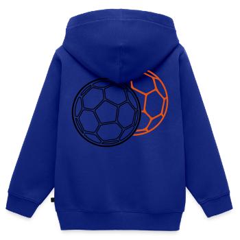 handball bälle - Kinder Premium Organic Zip Hoodie - Royalblau - Hinten - AI Model Kid Male (0cm)