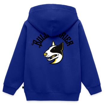 Bullterrier - Kinder Premium Organic Zip Hoodie - Royalblau - Hinten - AI Model Kid Male (0cm)