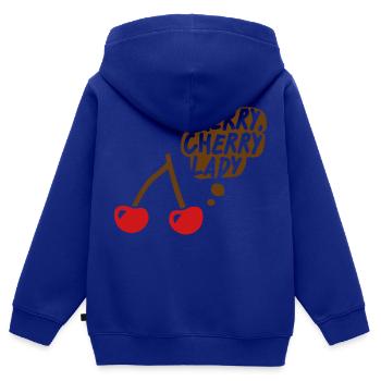 Cherry, cherry lady - Kinder Premium Organic Zip Hoodie - Royalblau - Hinten - AI Model Kid Male (0cm)