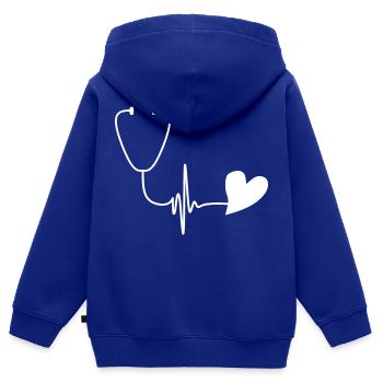 Nurse Krankenschwester Corona - Kinder Premium Organic Zip Hoodie - Royalblau - Hinten - AI Model Kid Male (0cm)