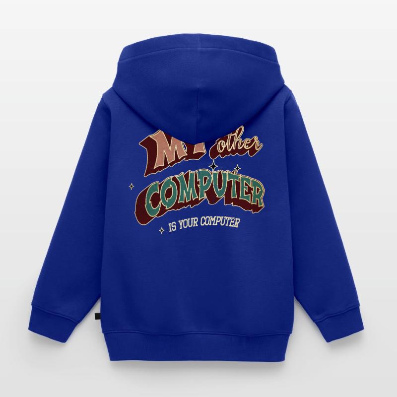 hacking coding hacking hack out glitch present Kids Premium Organic Zip-up Hoodie