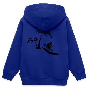 Surfen Surfing Wellenreiten - Kinder Premium Organic Zip Hoodie - Royalblau - Hinten - AI Model Kid Male (0cm)