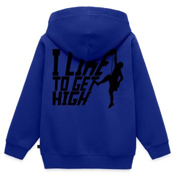 aiment se défoncer - Sweat Premium à capuche zippé enfant bio - bleu roi - Dos - AI Model Kid Male (0cm)