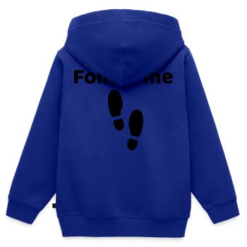 Suivez-moi - Sweat Premium à capuche zippé enfant bio - bleu roi - Dos - AI Model Kid Male (0cm)