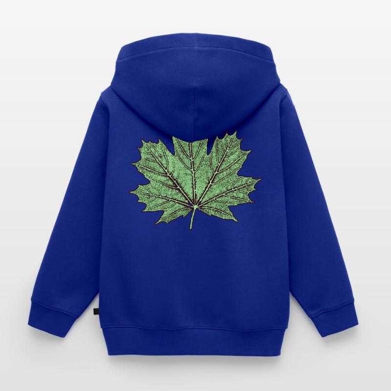 Maple leaf / leaf maple - Botany Kids Premium Organic Zip-up Hoodie