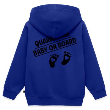 Schwangerschaft Babyparty Babyshower Boy Girl - Kinder Premium Organic Zip Hoodie - Royalblau - Hinten - AI Model Kid Male (0cm)