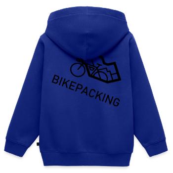 Marathon Triathlon Running joggen Biking Radfahren - Kinder Premium Organic Zip Hoodie - Royalblau - Hinten - AI Model Kid Male (0cm)
