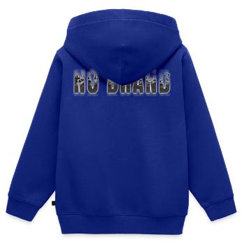 NO BRAND - URBAN STYLE - Kids Premium Organic Zip-up Hoodie - royal blue - Back - AI Model Kid Male (0cm)