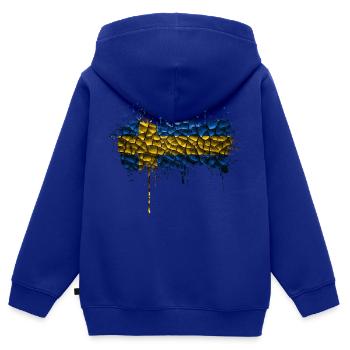 Schweden Flaka Schwedisch Schwedisch Schwedisch Nordisch - Kinder Premium Organic Zip Hoodie - Royalblau - Hinten - AI Model Kid Male (0cm)