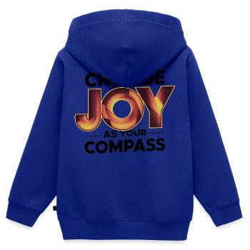 Wählen Sie Freude als Kompass: Digitale Kunst - Kinder Premium Organic Zip Hoodie - Royalblau - Hinten - AI Model Kid Male (0cm)