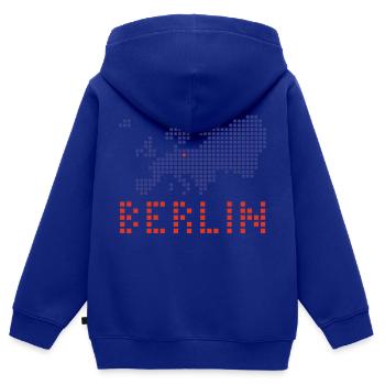 Berlin - Kinder Premium Organic Zip Hoodie - Royalblau - Hinten - AI Model Kid Male (0cm)