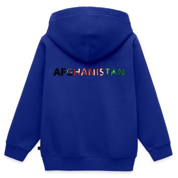Flagge von Afghanistan - Kinder Premium Organic Zip Hoodie - Royalblau - Hinten - AI Model Kid Male (0cm)