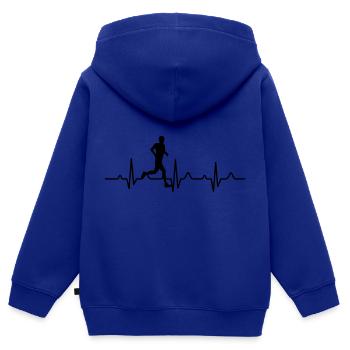 Marathon - Kinder Premium Organic Zip Hoodie - Royalblau - Hinten - AI Model Kid Male (0cm)