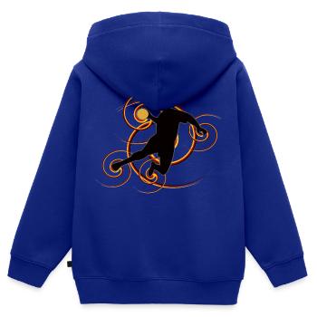 Handball-Design (Deutschland, Wirbel) - Kinder Premium Organic Zip Hoodie - Royalblau - Hinten - AI Model Kid Male (0cm)